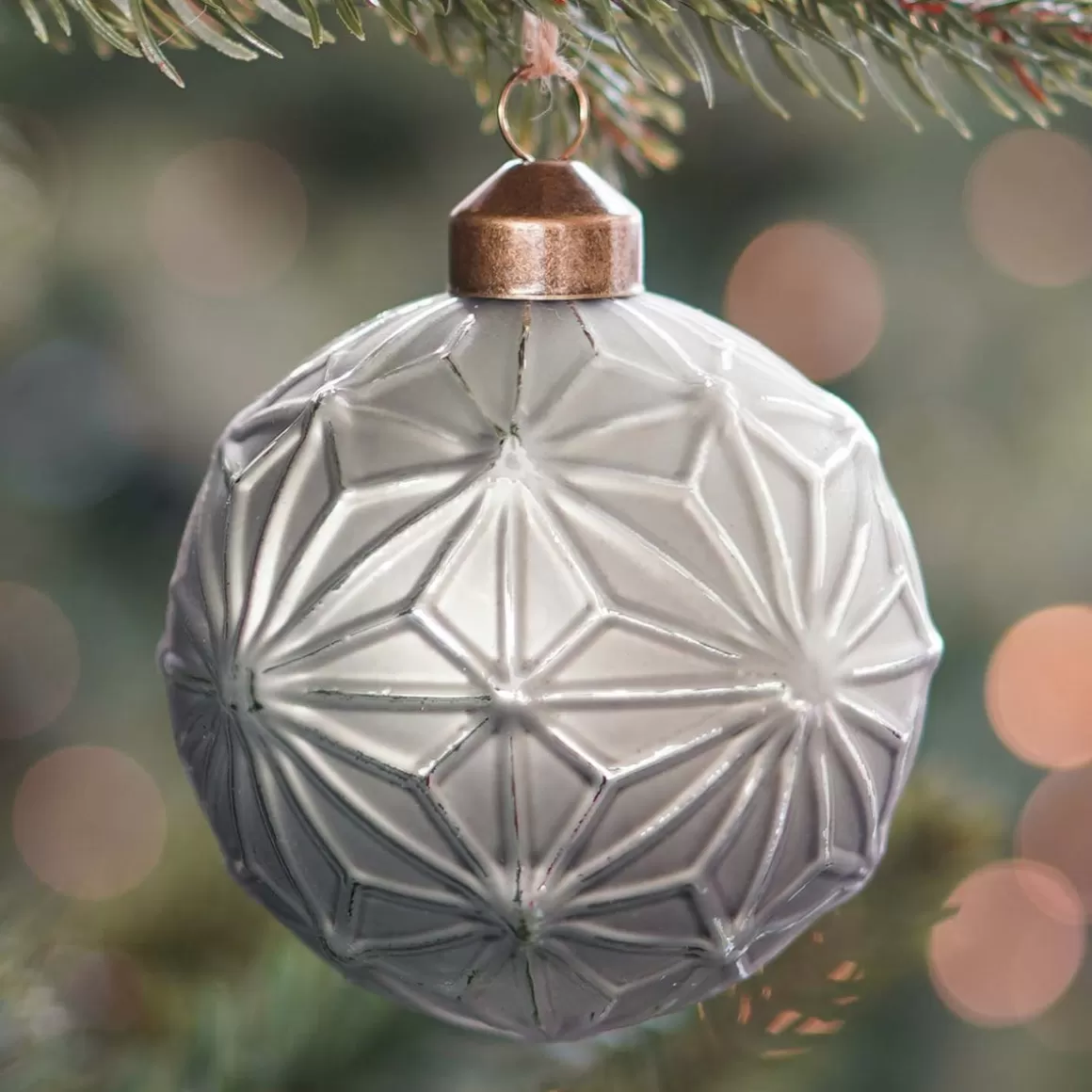 It's all about Christmas Außergewöhnliche Weihnachtskugeln | Weihnachtskugeln Nach Farbe^Besondere Weihnachtskugel Geometrisches Design, Cottage Green, Glas, 9