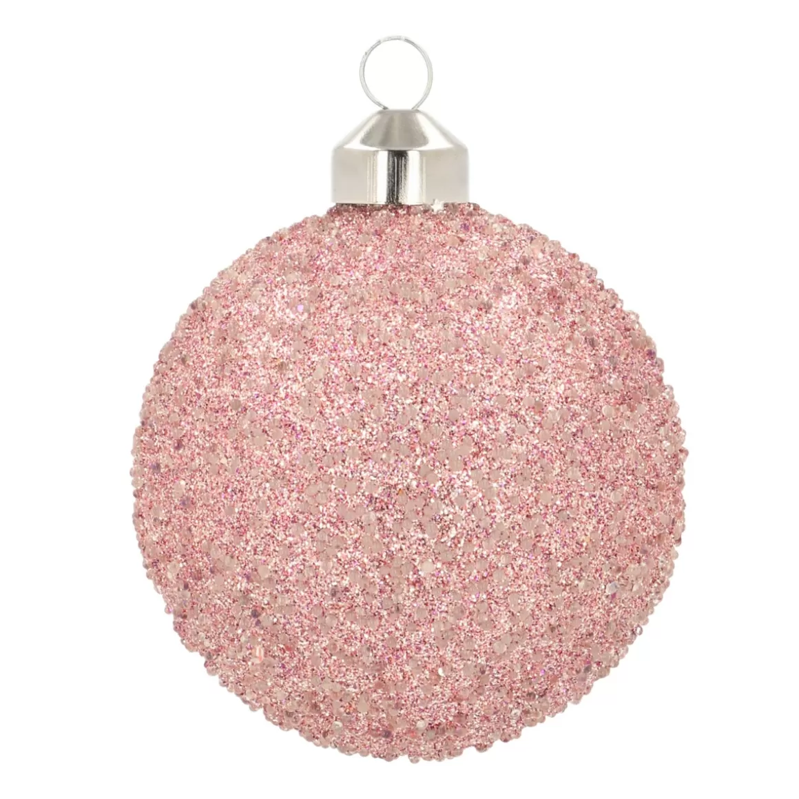 It's all about Christmas Edle Weihnachtskugeln^Besondere Weihnachtskugel Glitzer, Rosa, Glas, 8 Cm