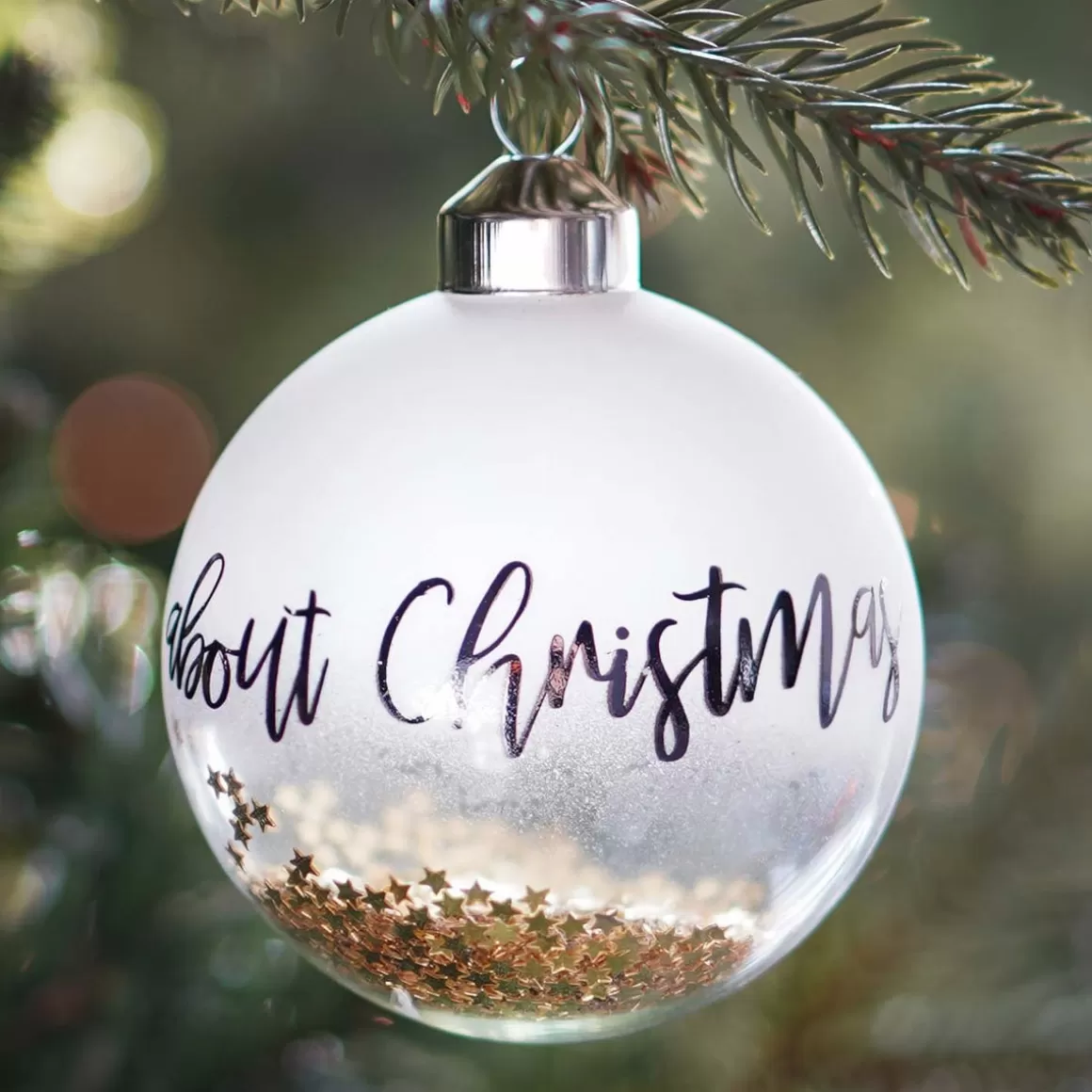It's all about Christmas Außergewöhnliche Weihnachtskugeln | Weihnachtskugeln Nach Farbe^Besondere Weihnachtskugel „“, Transparent, Glas, 8 Cm