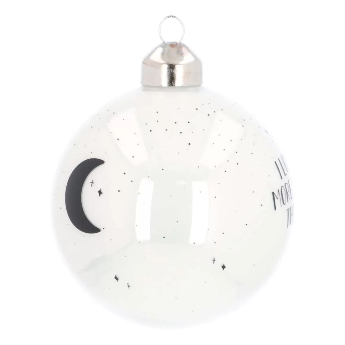 It's all about Christmas Lustige Weihnachtskugeln | Weihnachtskugeln Nach Farbe^Besondere Weihnachtskugel „Love You More“, Weiß, Glas, 8 Cm