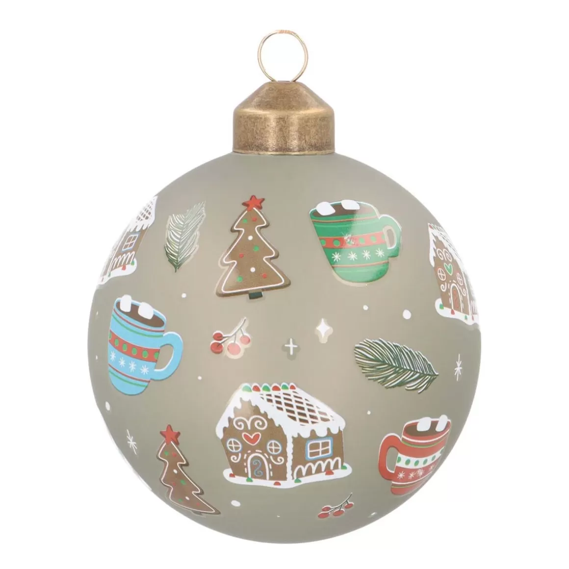It's all about Christmas Außergewöhnliche Weihnachtskugeln | Weihnachtskugeln Nach Farbe^Besondere Weihnachtskugel Mit Weihnachtsmotiven, Cottage Green, Glas, 8 Cm