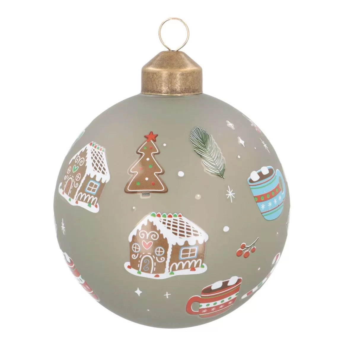 It's all about Christmas Außergewöhnliche Weihnachtskugeln | Weihnachtskugeln Nach Farbe^Besondere Weihnachtskugel Mit Weihnachtsmotiven, Cottage Green, Glas, 8 Cm