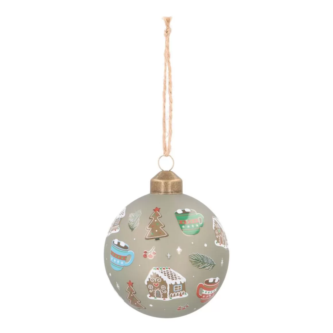 It's all about Christmas Außergewöhnliche Weihnachtskugeln | Weihnachtskugeln Nach Farbe^Besondere Weihnachtskugel Mit Weihnachtsmotiven, Cottage Green, Glas, 8 Cm