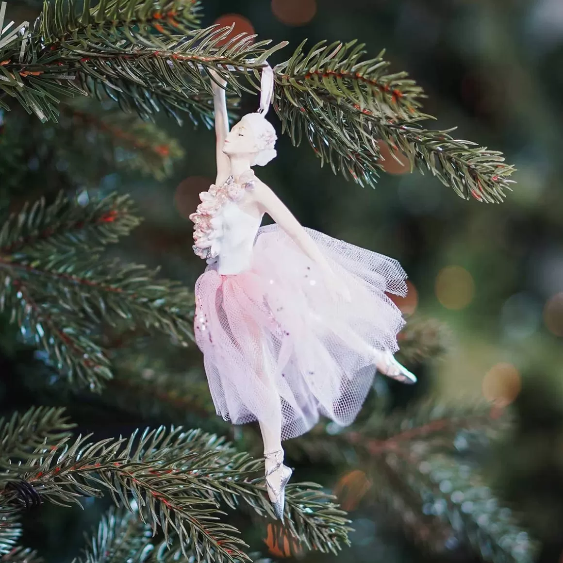 It's all about Christmas Weihnachtsbaumanhänger^Besonderer Anhänger Ballettänzerin Mit Tutu Weiß, Aus Polyresin, 18 Cm
