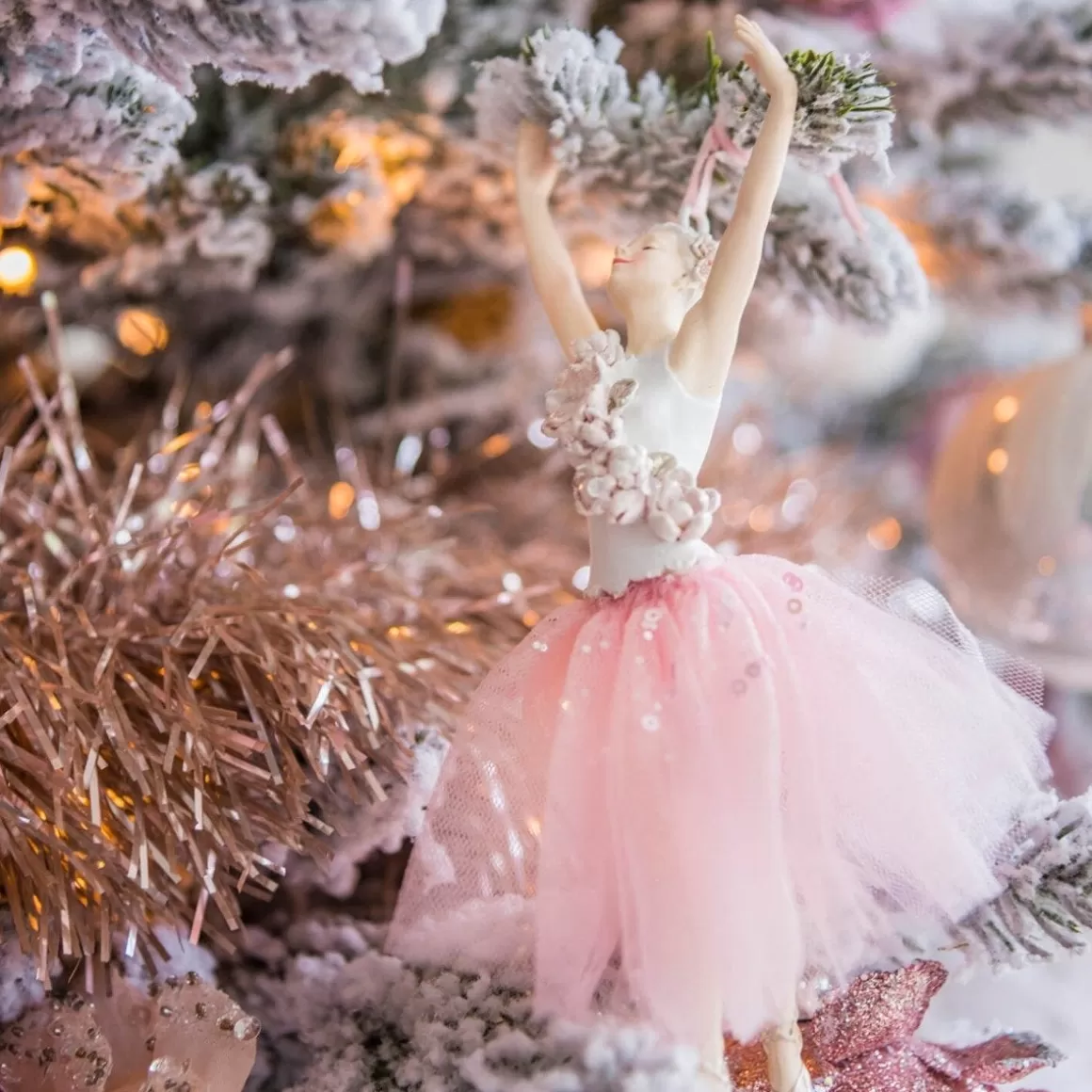 It's all about Christmas Weihnachtsbaumanhänger^Besonderer Anhänger Ballettänzerin Mit Tutu Weiß, Aus Polyresin, 18 Cm