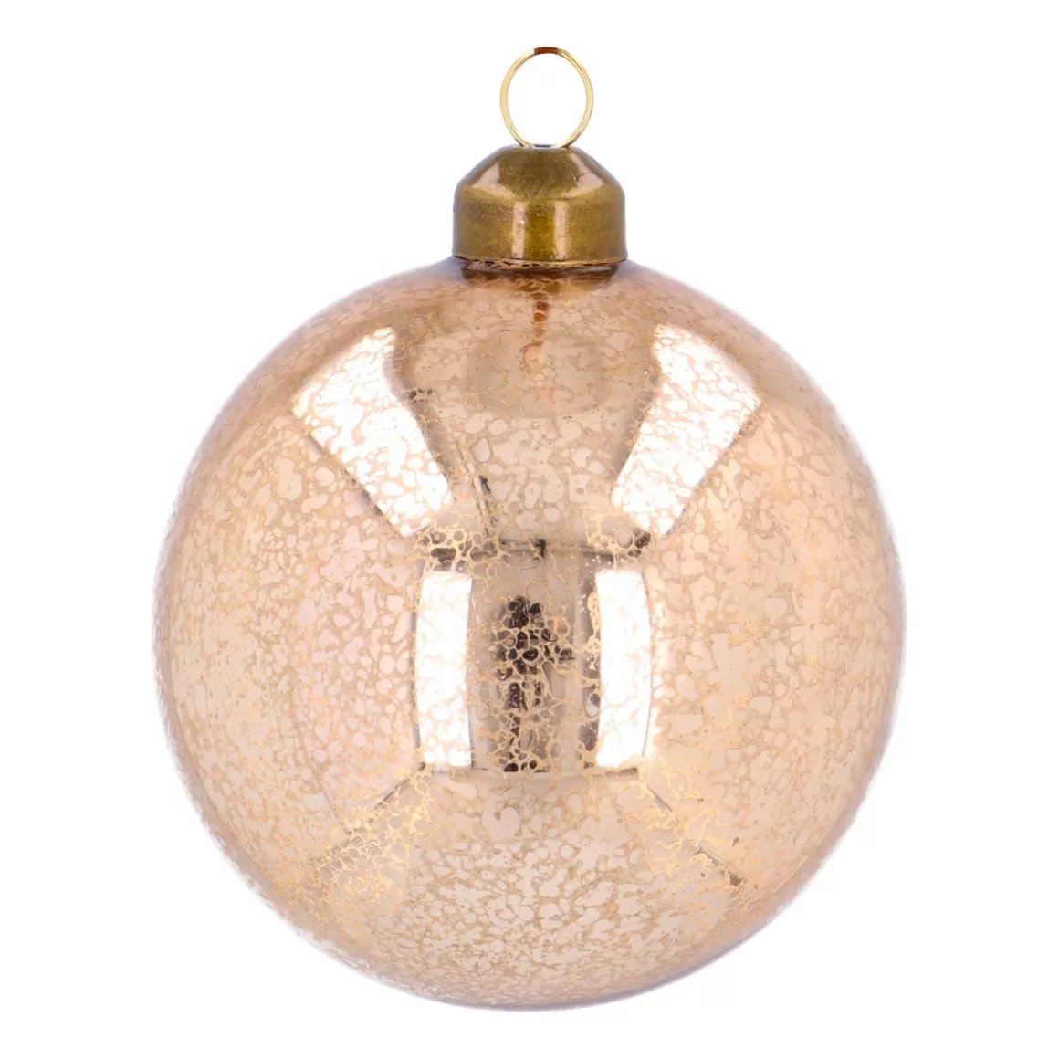 It's all about Christmas Christbaumschmuck Glas | Außergewöhnliche Weihnachtskugeln^Bronzene Weihnachtsbaumkugel Mit Vintage-Craquelé