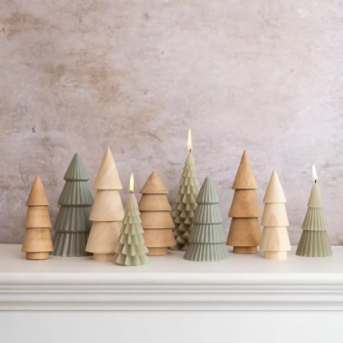 It's all about Christmas Wohnaccessoires Für Weihnachten | Weihnachtsbäume^Cottage Green Porzellan-Weihnachtsbaum
