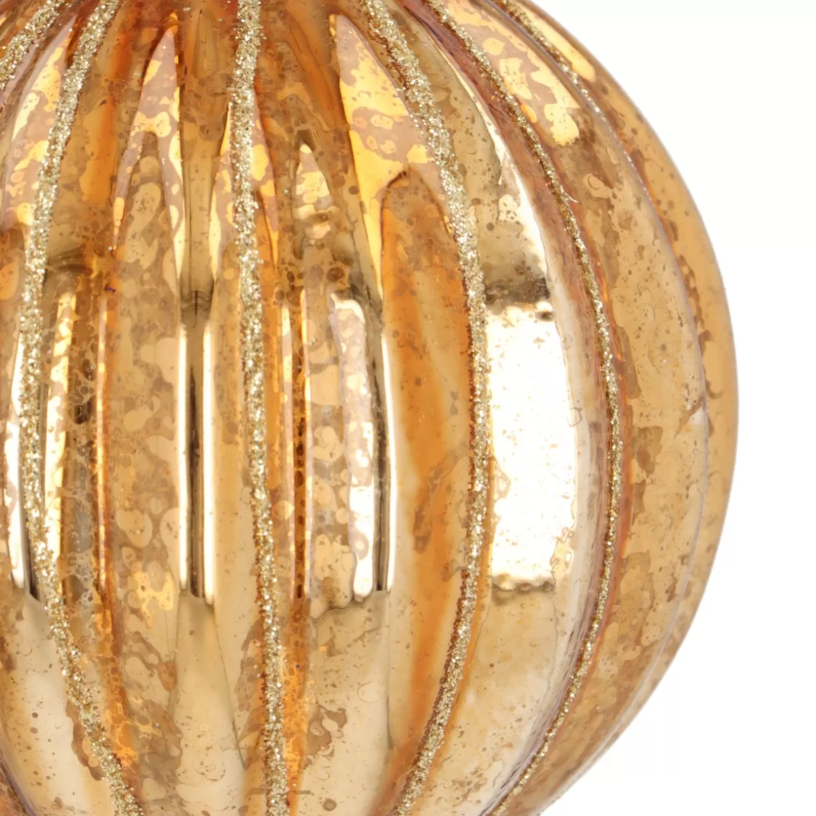 It's all about Christmas Christbaumschmuck Glas | Weihnachtskugeln Nach Farbe^Elegante Bronzene Weihnachtskugel Mit Craquelé-Vintage-Look