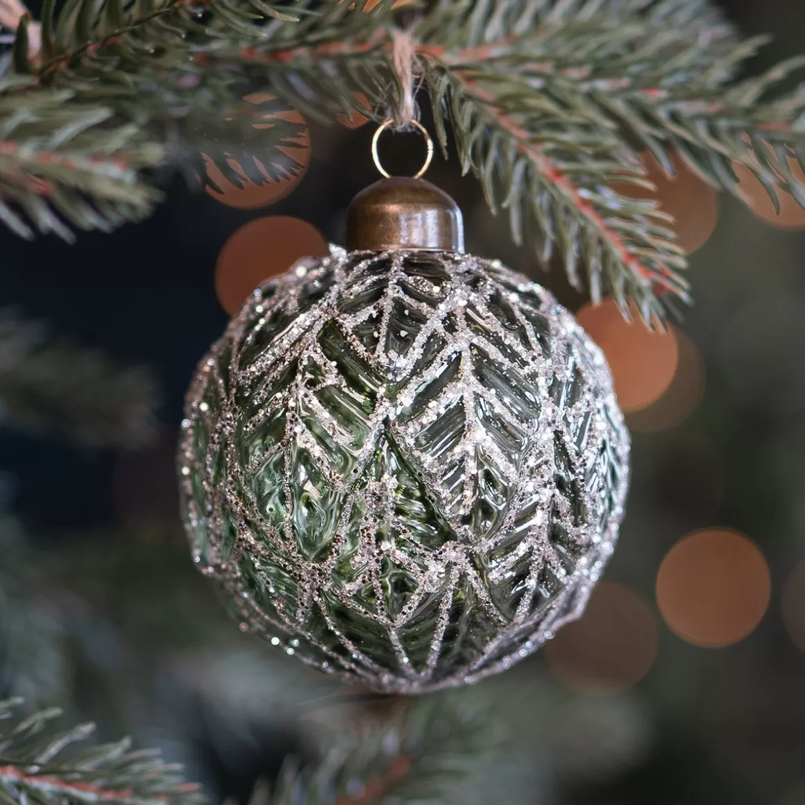 It's all about Christmas Christbaumschmuck Glas | Außergewöhnliche Weihnachtskugeln^Glamouröse Bronzene Craquelé - Vintage - Weihnachtskugel