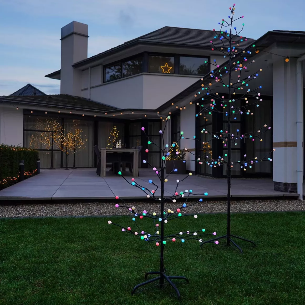 It's all about Christmas Gesamte Weihnachtsbeleuchtung | Weihnachtsbeleuchtung Außen^LED Lichterbaum Mit Timer, Mehrfarbig, Innen & Außen, 180 Cm