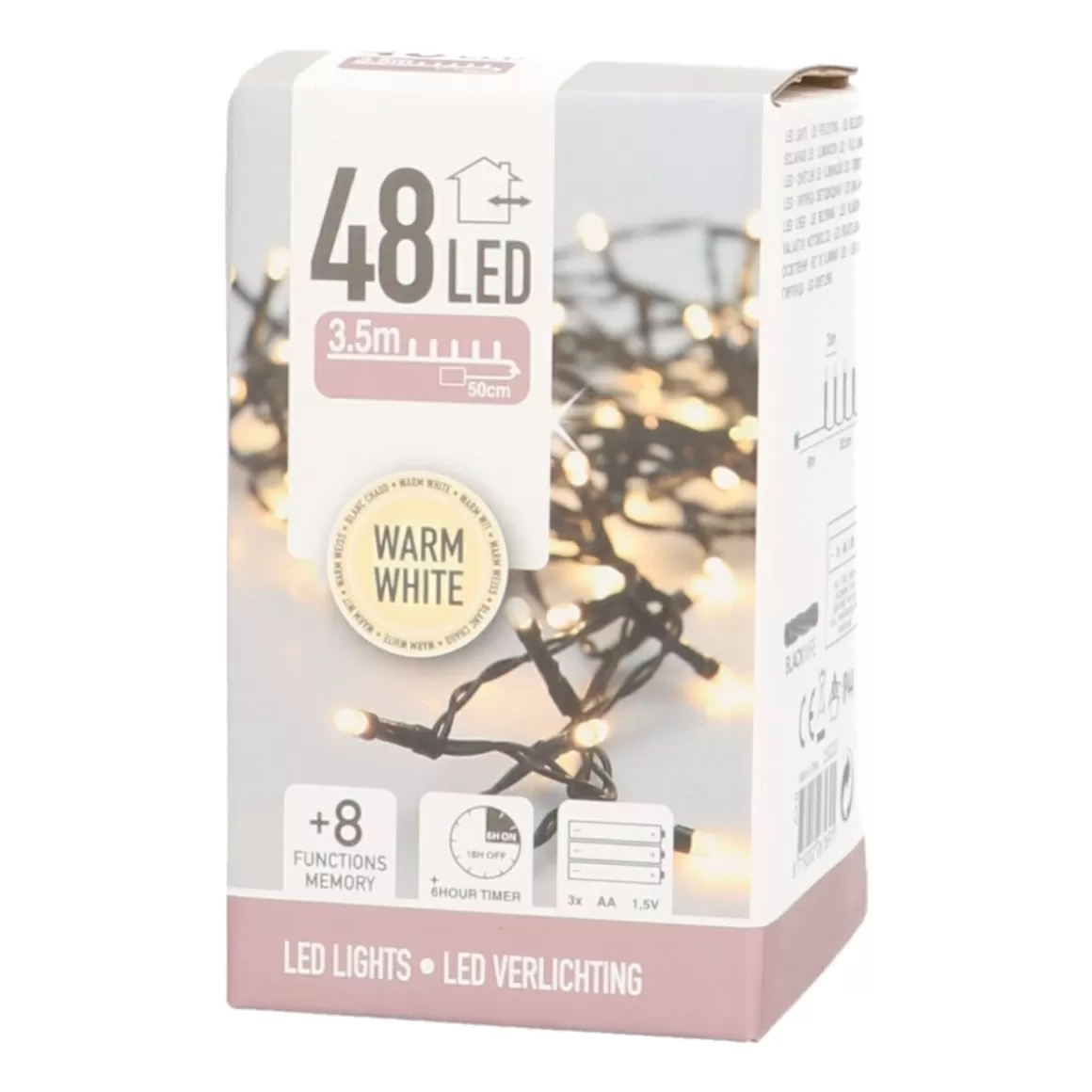 It's all about Christmas Led Lichterketten | Gesamte Weihnachtsbeleuchtung^LED-Lichterkette Für Draußen Mit Batterie Warm-weiß, 48 Birnen