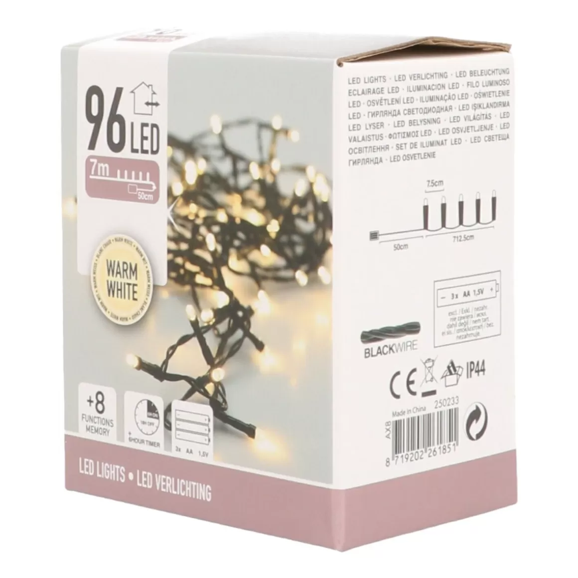 It's all about Christmas Led Lichterketten | Gesamte Weihnachtsbeleuchtung^LED-Lichterkette Für Draußen Mit Batterie Warm-weiß, 96 Birnen