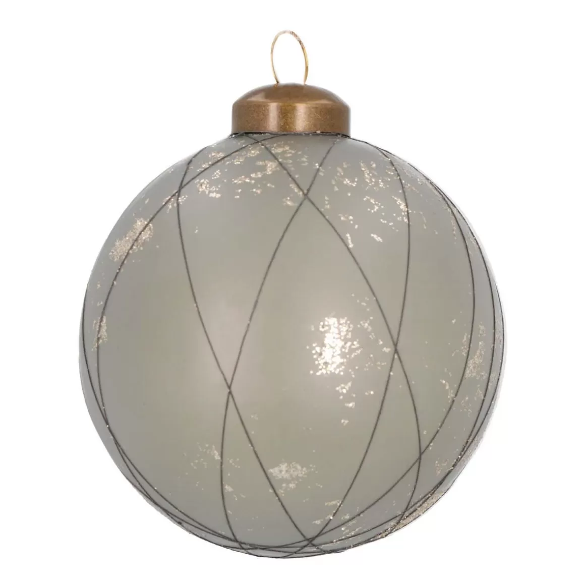 It's all about Christmas Weihnachtskugeln Aus Glas | Weihnachtskugeln Nach Farbe^Luxuriöse Weihnachtskugel Feine Streifen & Kleckse, Cottage Green, Glas, 8 Cm