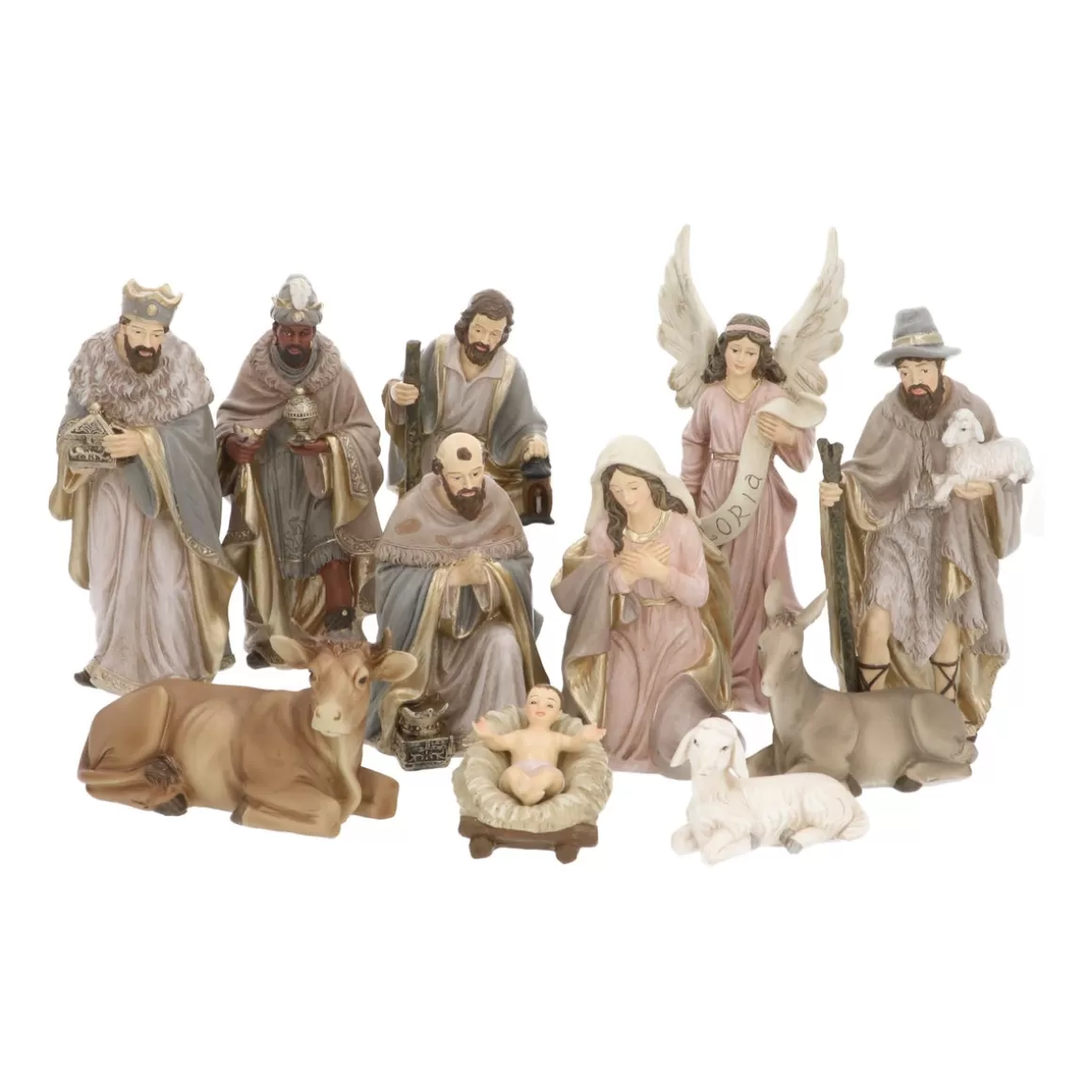It's all about Christmas Weihnachtsdörfer Und Lebkuchenhäuser^Luxuriöses Krippenfiguren Set 11-teilig, Polyresin, 20 Cm