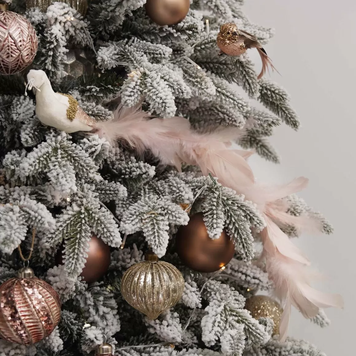 It's all about Christmas Weihnachtsdekoration Mit Clip^Pfau Mit Clip Und Großer Feder, Weiß-champagner, Kunststoff, 50 Cm