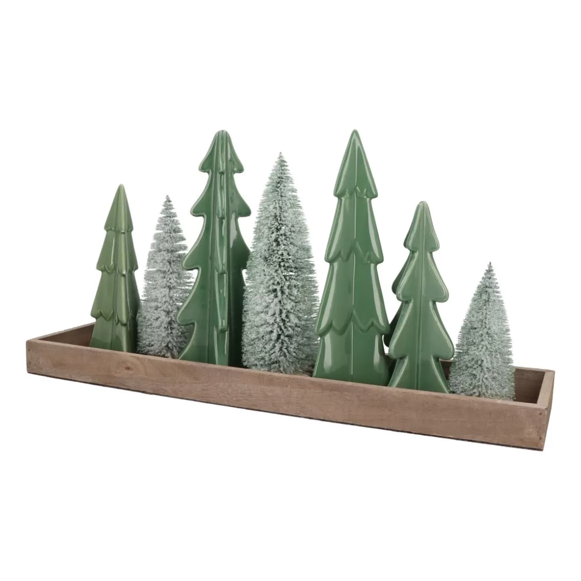 It's all about Christmas Alle Weihnachtsdeko | Weihnachtsbäume^Porzellan-Tannenbaum Im 3D-Format, Cottage Green, 21 Cm