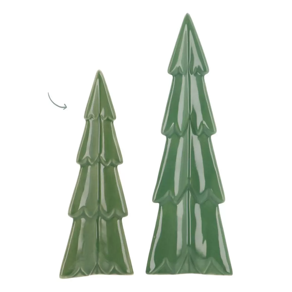 It's all about Christmas Alle Weihnachtsdeko | Weihnachtsbäume^Porzellan-Tannenbaum Im 3D-Format, Cottage Green, 22 Cm
