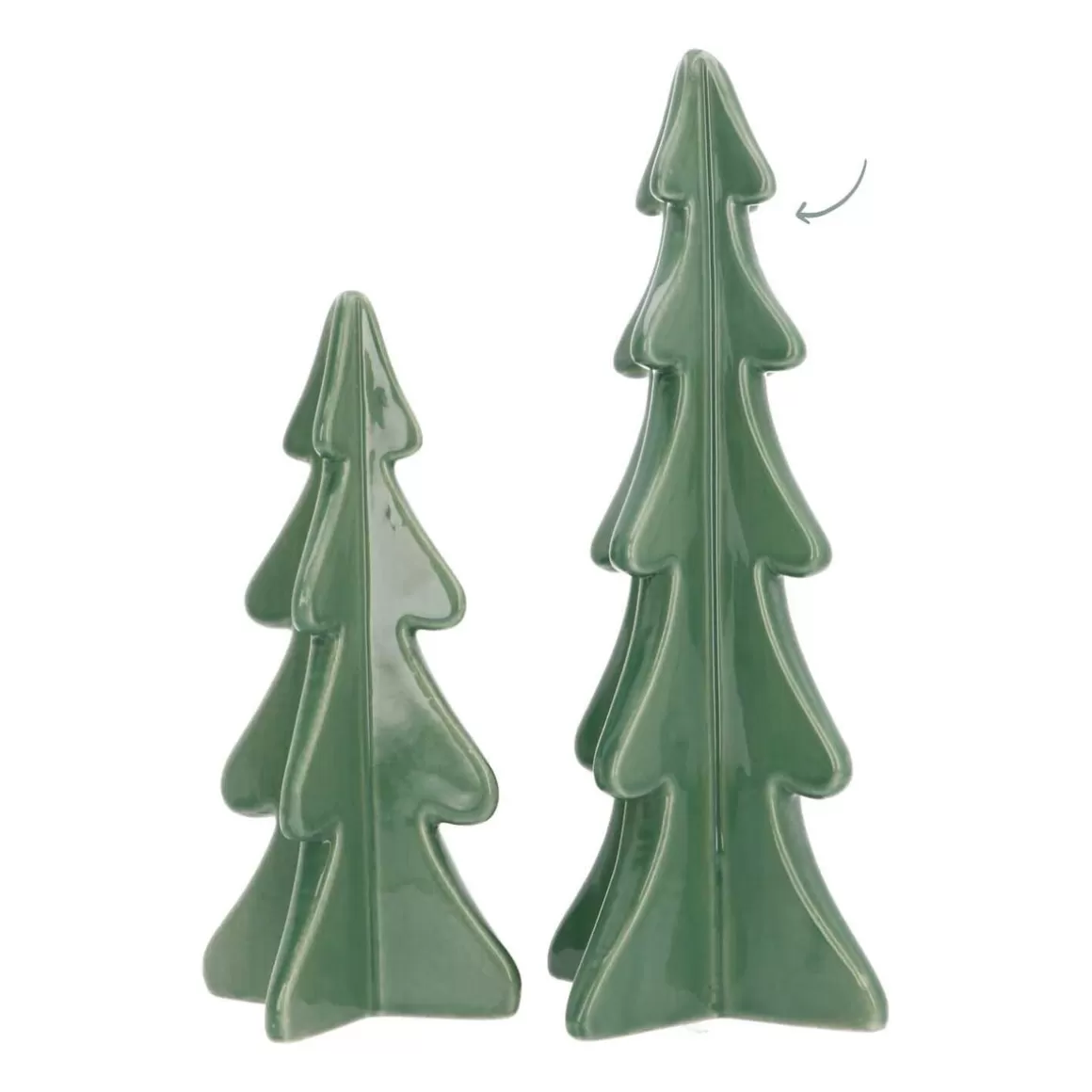 It's all about Christmas Alle Weihnachtsdeko | Weihnachtsbäume^Porzellan-Tannenbaum Im 3D-Format, Cottage Green, 28 Cm
