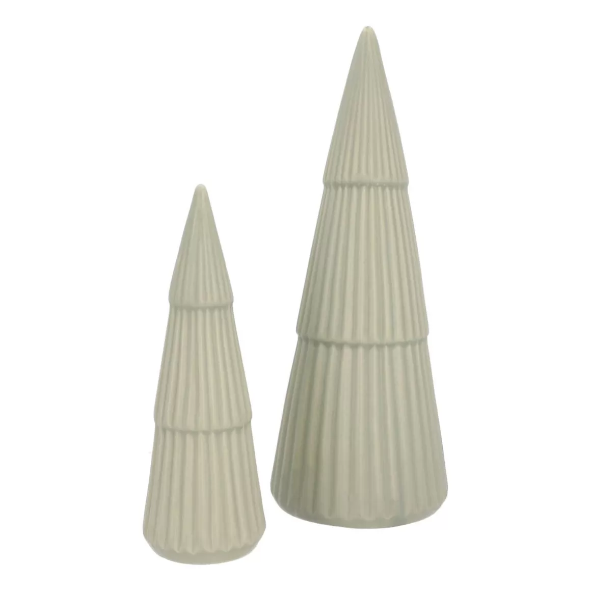 It's all about Christmas Alle Weihnachtsdeko^Porzellan-Tannenbaum Mit Rillendekor, Cottage Green, 26 Cm