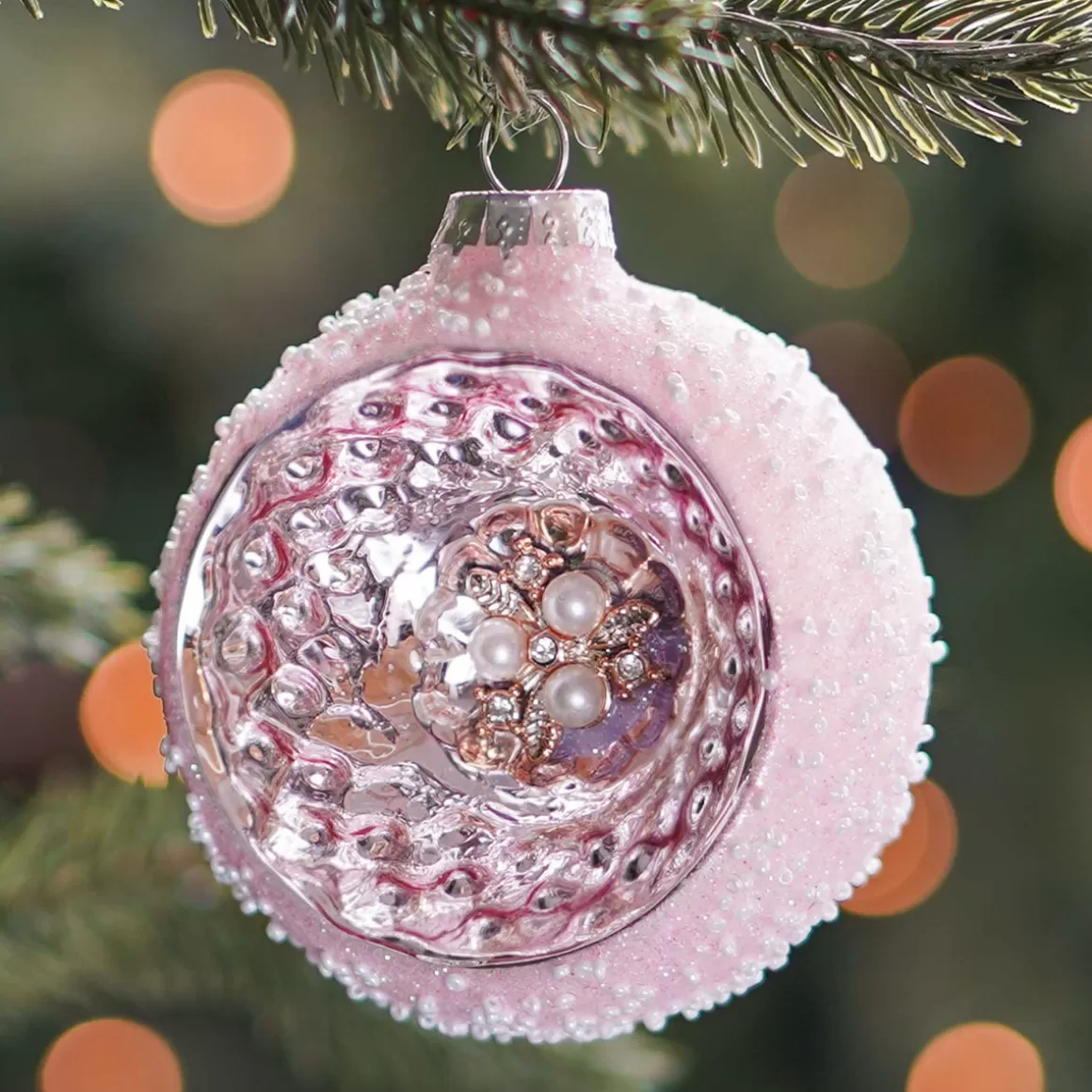 It's all about Christmas Außergewöhnliche Weihnachtskugeln | Weihnachtskugeln Nach Farbe^Reflexkugel, Rosa, Glas, 8 Cm