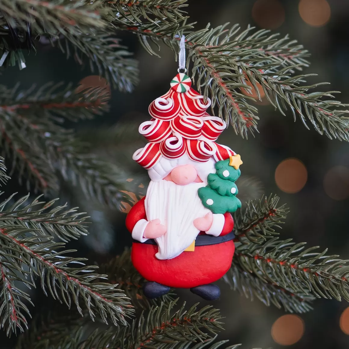 It's all about Christmas Weihnachtsbaumanhänger^Santa Claus Anhänger Mit Hipper Frisur Und Weihnachtsbaum