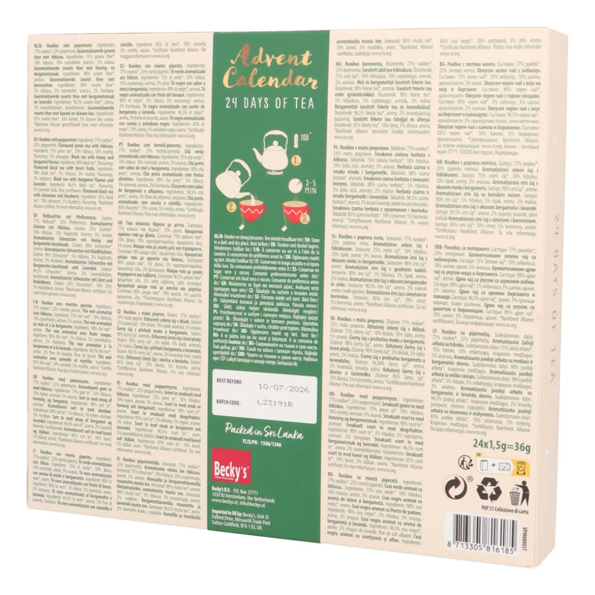 It's all about Christmas Wohnaccessoires Für Weihnachten^Tee-Adventskalender Für Die Feiertage