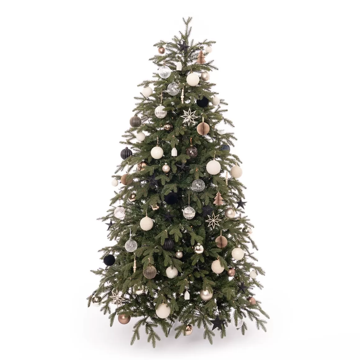 It's all about Christmas Christbaumschmuck Komplett-Sets^Weihnachtsbaumpaket 'Morning Mist': Natürliche Materialien Und Minimalistisches Design