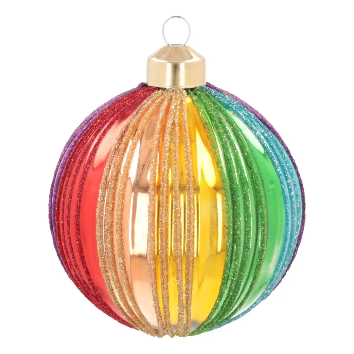 It's all about Christmas Außergewöhnliche Weihnachtskugeln | Weihnachtskugeln Nach Farbe^Weihnachtskugel Lampion, Regenbogen, Glas, 8 Cm