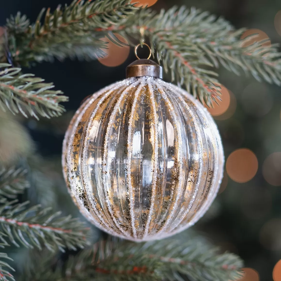 It's all about Christmas Außergewöhnliche Weihnachtskugeln | Edle Weihnachtskugeln^Weihnachtskugel Lampion, Transparent-gold, Glas, 10 Cm