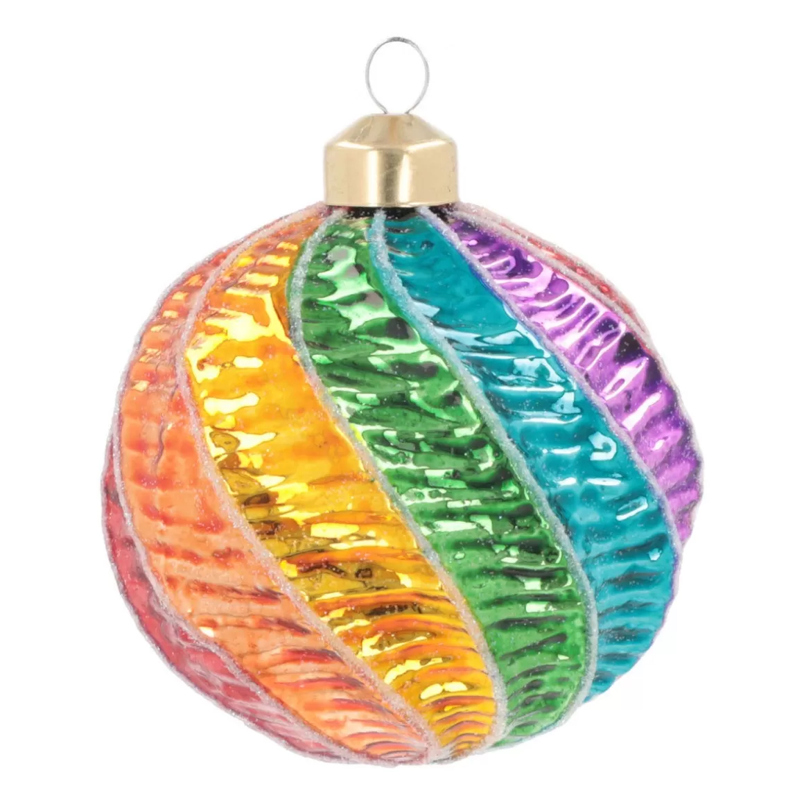 It's all about Christmas Außergewöhnliche Weihnachtskugeln | Weihnachtskugeln Nach Farbe^Weihnachtskugel Swirl, Bunt, Glas, 8 Cm