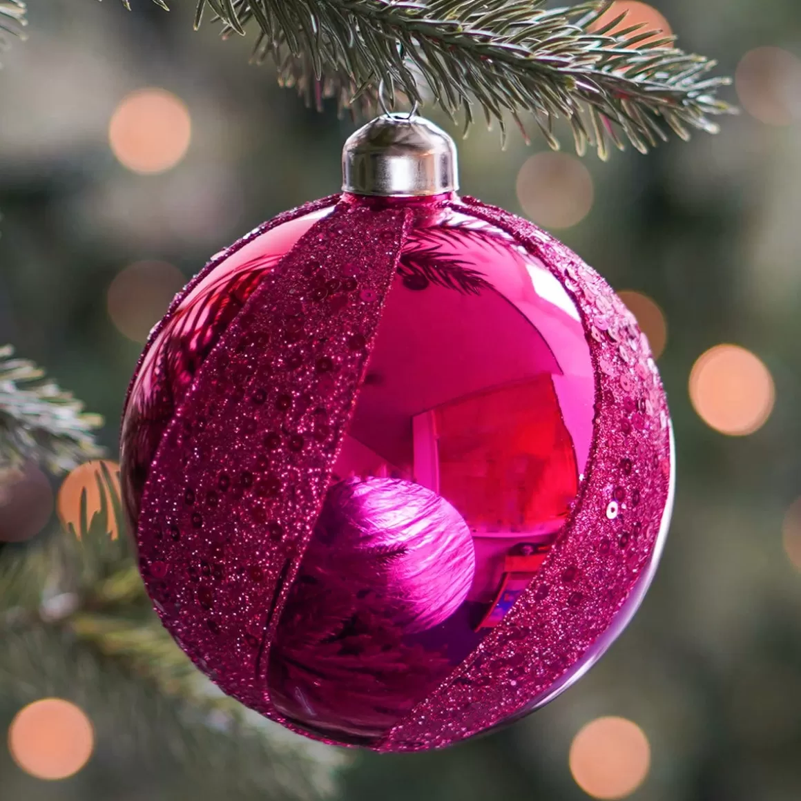 It's all about Christmas Weihnachtskugeln Nach Farbe | Edle Weihnachtskugeln^Weihnachtskugel Swirl, Pink, Glas, 10 Cm